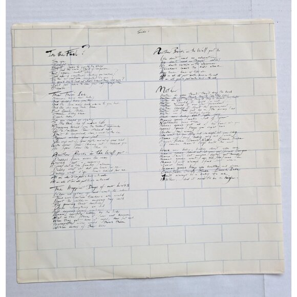 Pink Floyd The Wall Original Print Vinyl Record 1979 Columbia PC2 36183 w/Sleeve - Picture 10 of 16